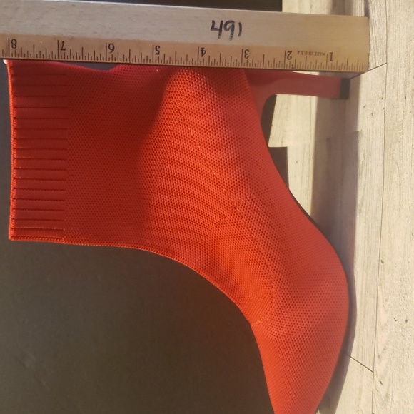Red Heeled Slip-on Ankle Boots Size 38 - NWOT - Picture 10 of 11